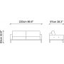New Tulip 3-seters sovesofa - Bl