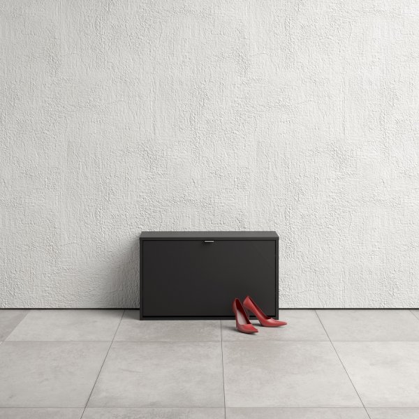 Sko skoskap med 1 rom - Sort Sko skoskap med 1 rom - Sort