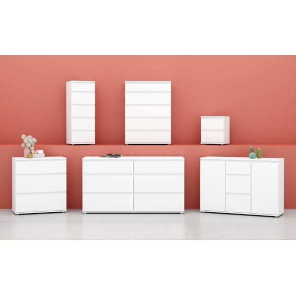 Nova kommode med 6 skuffer - Hvit Nova kommode med 6 skuffer - Hvit