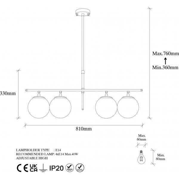 Rosenrød taklampe 10780 - Gull/hvit Rosenrød taklampe 10780 - Gull/hvit