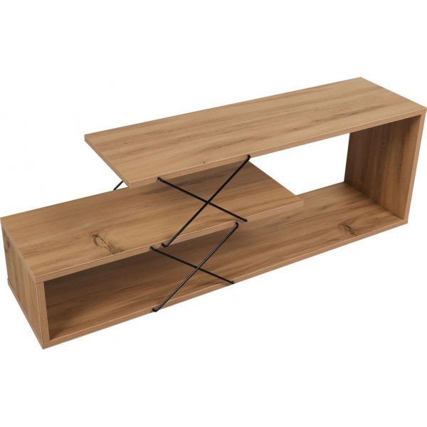 Zigzag mediebenk - Eik