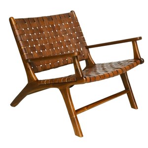 Lenestol Porto 81 - Konjakk / Teak + Møbelpleiesett for tekstiler Lenestol Porto 81 - Konjakk / Teak + Møbelpleiesett for tekstiler