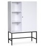 Stilo V.2 highboard - Hvit / Svart metall