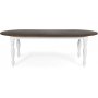 New England ovalt spisebord 230 cm - Hvit/Brunbeiset