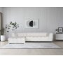Divansofa offwhite boucl 322 cm + Tekstilrens for mbler