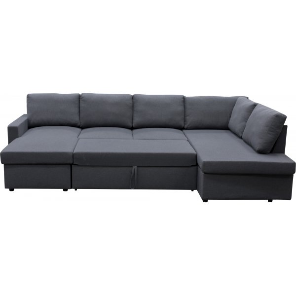 Sovesofa U-modell mørkegrå - Tärnö + Tekstilrens for møbler Sovesofa U-modell mørkegrå - Tärnö + Tekstilrens for møbler