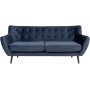 Monte 3-seters sofa - Mrk bl/svart