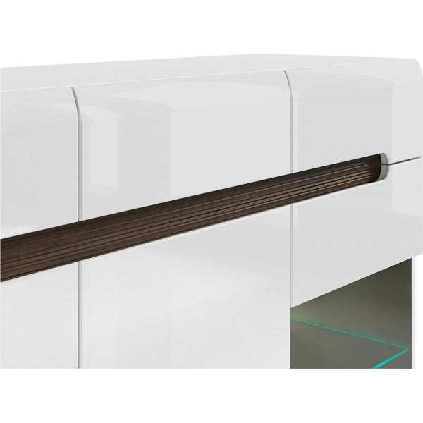 Azteca Trio skjenk med LED-belysning - Hvit