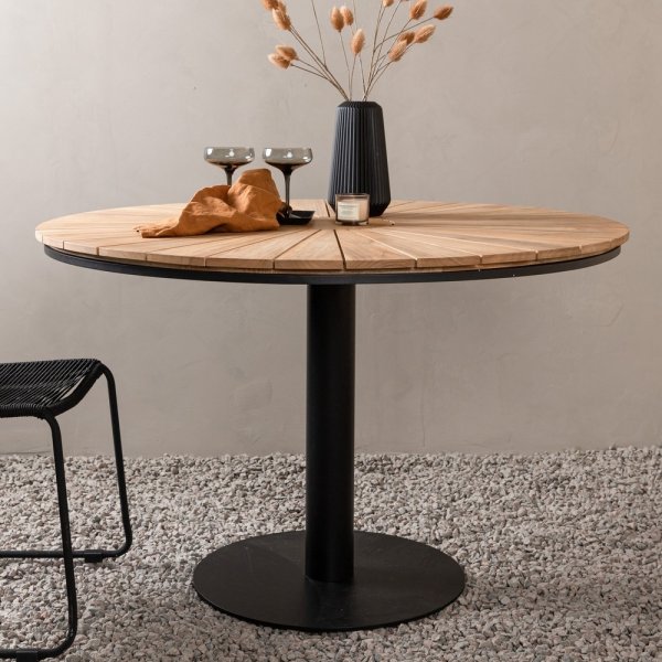 Croft spisebord Ø120 cm - Sort/Natur Croft spisebord Ø120 cm - Sort/Natur