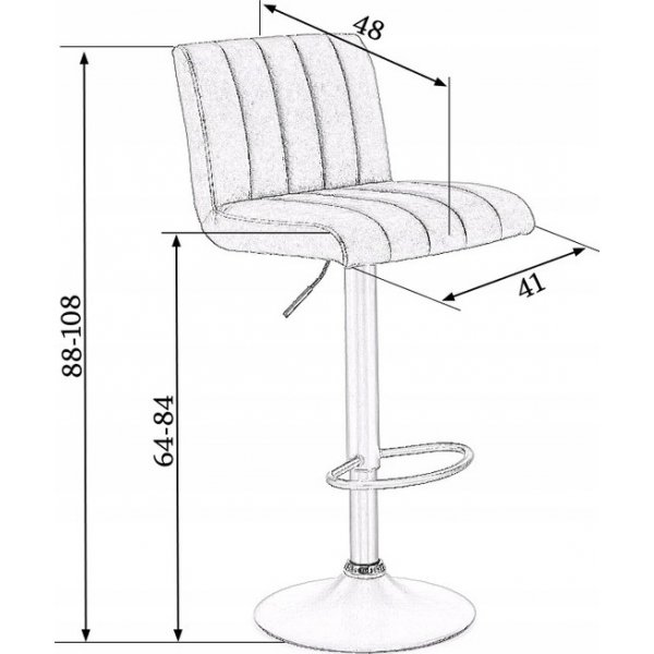 Elfrieda barstol - Mrkegr/svart