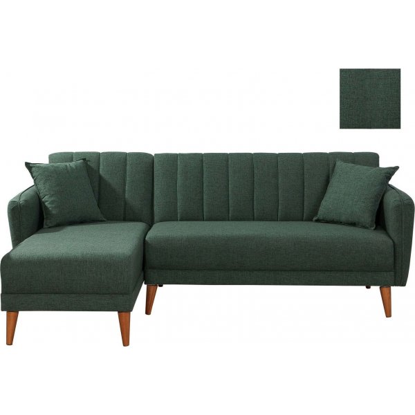Aqua divansovesofa, venstre - Mrkegrnn