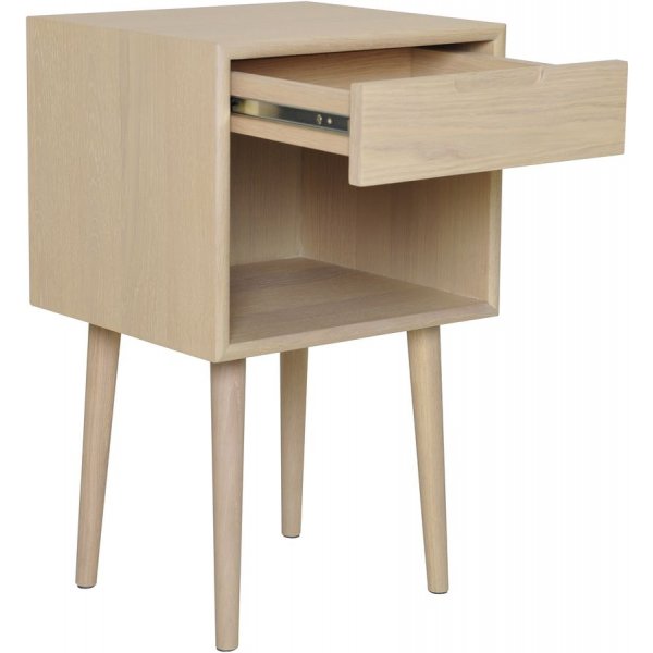 Emma nattbord XL - Hvitpigmentert eikefiner Emma nattbord XL - Hvitpigmentert eikefiner