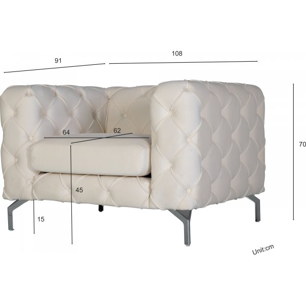 Como lenestol - Beige + Tekstilrens for mbler