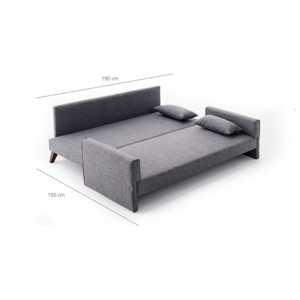 Bella 3-seters sovesofa - Grå + Tekstilrens for møbler Bella 3-seters sovesofa - Grå + Tekstilrens for møbler