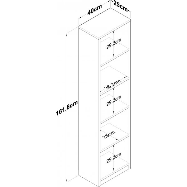 Hector bokhylle 11 - Antrasitt Hector bokhylle 11 - Antrasitt
