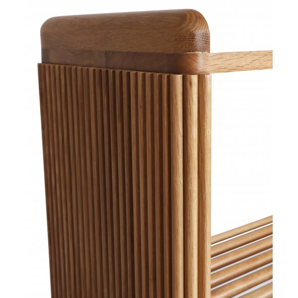 Posh benk med skohylle - Lakkert eik + Tekstilpleie for møbler Posh benk med skohylle - Lakkert eik + Tekstilpleie for møbler