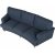 Howard Watford deluxe 4-seters buet sofa - Bl + Mbelpleiesett for tekstiler