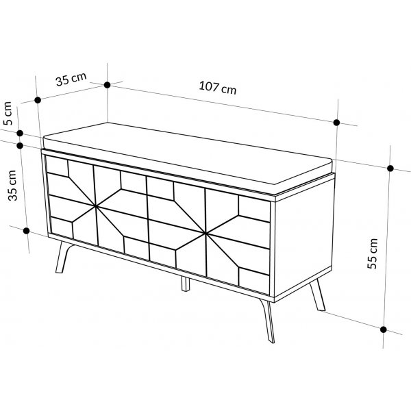 Dune hall benk - Brun Dune hall benk - Brun