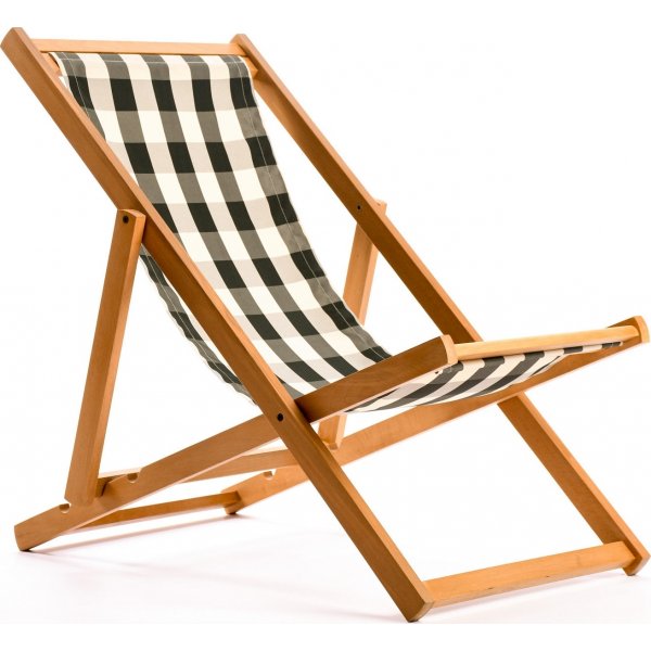 Repose Beach Deck Chair - Grnn/Hvit