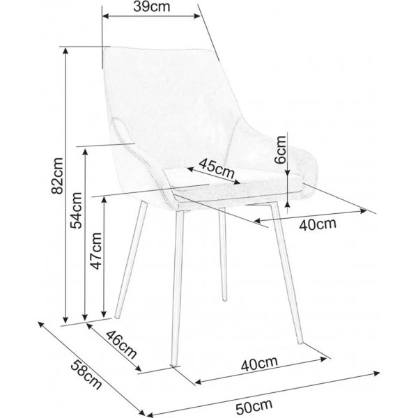 Albi Velvet stol - Gr�