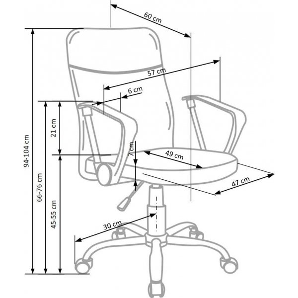 Maggie Kontorstol - Svart/grå Maggie Kontorstol - Svart/grå