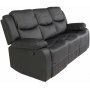 Mozart 3-seter Reclinersofa - Svart PU