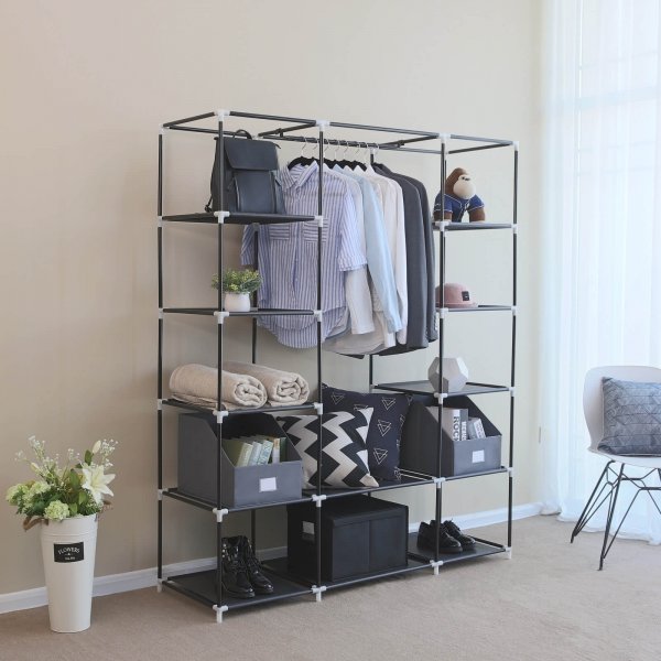 Prescott garderobe 150 x 175 cm - Sort Prescott garderobe 150 x 175 cm - Sort