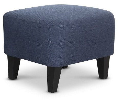 Harmony m�rkebl� lenestol med fotskammel