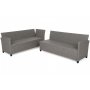 Hjrnesofa Lagos med bord - Gr/svart melert