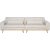 Ranger bred sofa i beige kordflyel - 280 cm