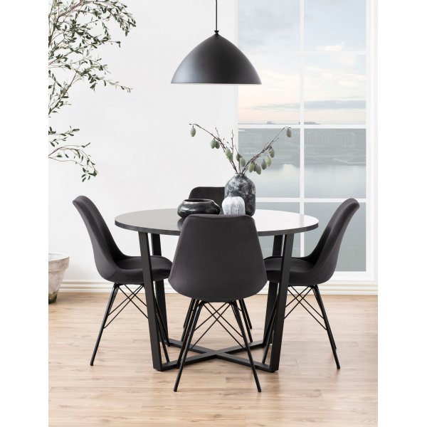 Eris spisestuestol - M�rkegr�