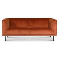 Savona 3-seters sofa - Oransje velour Savona 3-seters sofa - Oransje velour