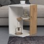 Bizayni spillebord 62x34 | 27x32 | 27x32 cm - Hvit/eik