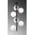 Fasettert taklampe 10445 - Sort/antikk/hvit