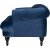 Oxford deluxe 3-seters sofa i bl flyel