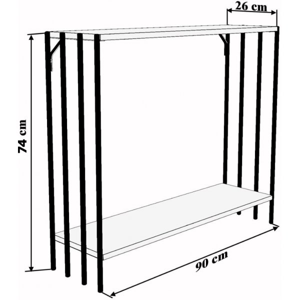 Verona salongbord - Sort/furu Verona salongbord - Sort/furu
