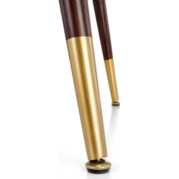 Spisebord i valnøtt 110 cm diameter med gulldetaljer Spisebord i valnøtt 110 cm diameter med gulldetaljer