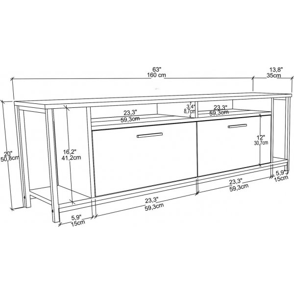 Omar mediabenk - Eik/sort Omar mediabenk - Eik/sort