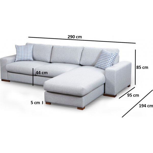 Lena divansofa - Lys gr