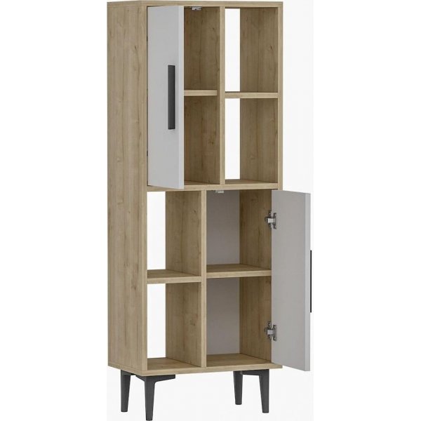 Leni skap - Safir/eik/hvit Leni skap - Safir/eik/hvit