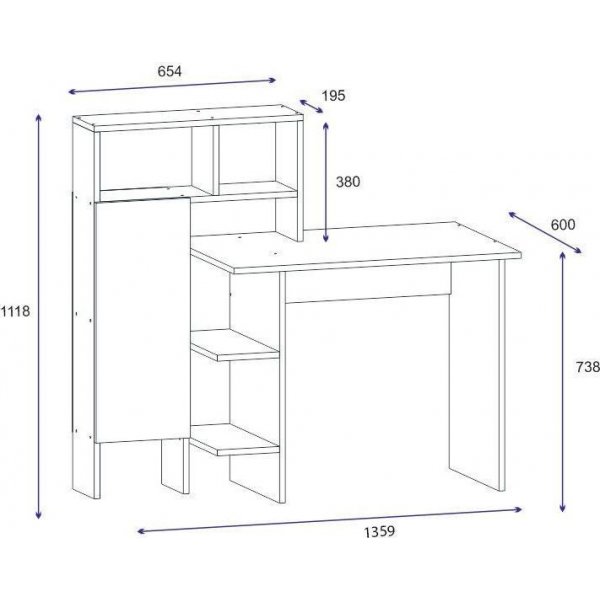 Burma skrivebord - Eik