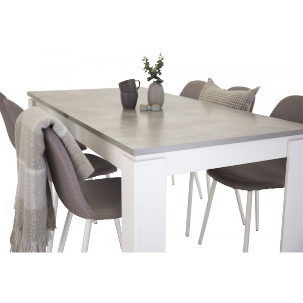 Spisestol Lara - Hvit / Grå Spisestol Lara - Hvit / Grå