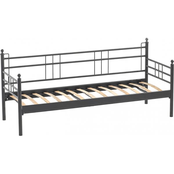 Manyas 3-seters utesofa - Svart/r�yk + Tekstilpleie for m�bler