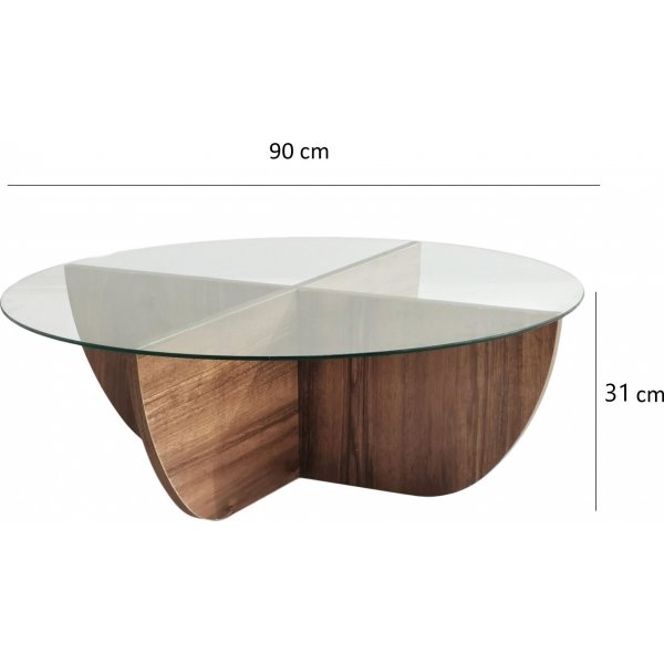 Lily salongbord - Valnøtt + Tekstilpleie for møbler Lily salongbord - Valnøtt + Tekstilpleie for møbler