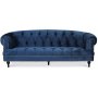Chesterfield Winston 3-seters sofa - Bl flyel