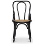 Sintorp spisegruppe, rundt spisebord 115 cm inkludert 4 stk. Samset stoler i byd tre - svart marmor (laminat)