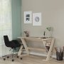 Lungo skrivebord 140 x 60 cm - Lys eik