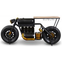 Vector biker motorsykkel barbord/bardisk - Svart/gylden