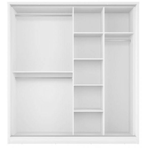 Mervyn garderobe med speil- Hvit