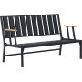 Lotus 2-seters utesofa - Svart/grnn